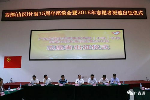 2018年廣東大學(xué)生志愿服務(wù)西部 山區(qū) 計劃志愿者出征